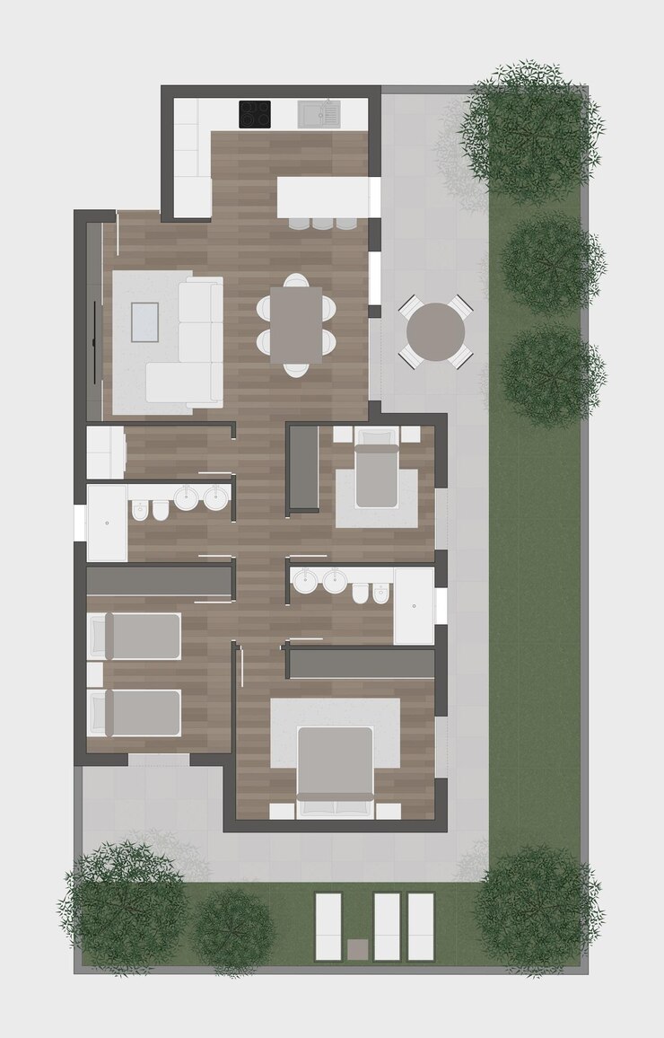 Vetor plano de piso
