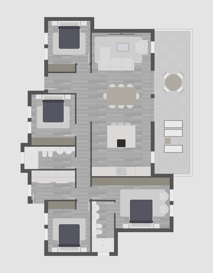 Vetor plano de piso