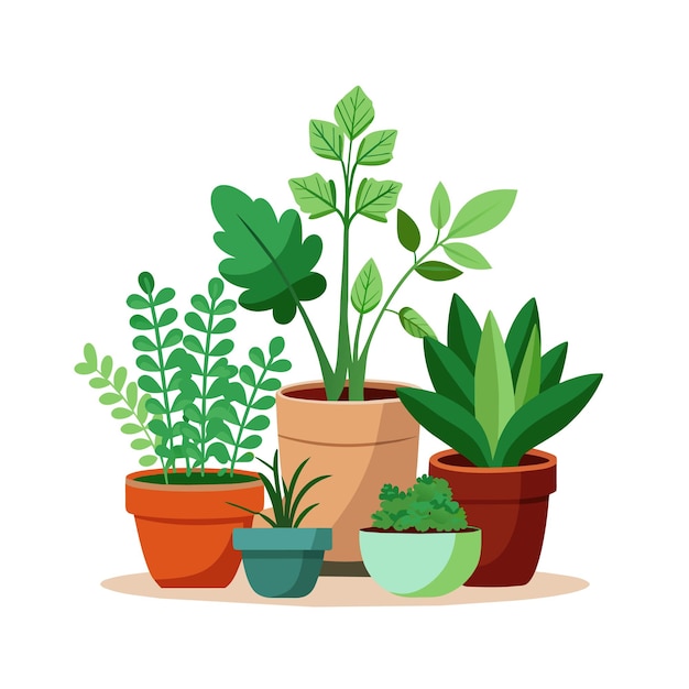 Planta de casa em conceito de ilustração vetorial em vaso
