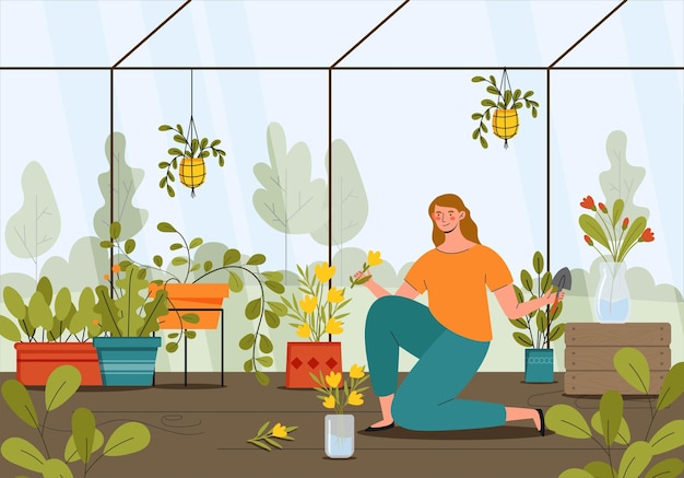 Plantas em estufa