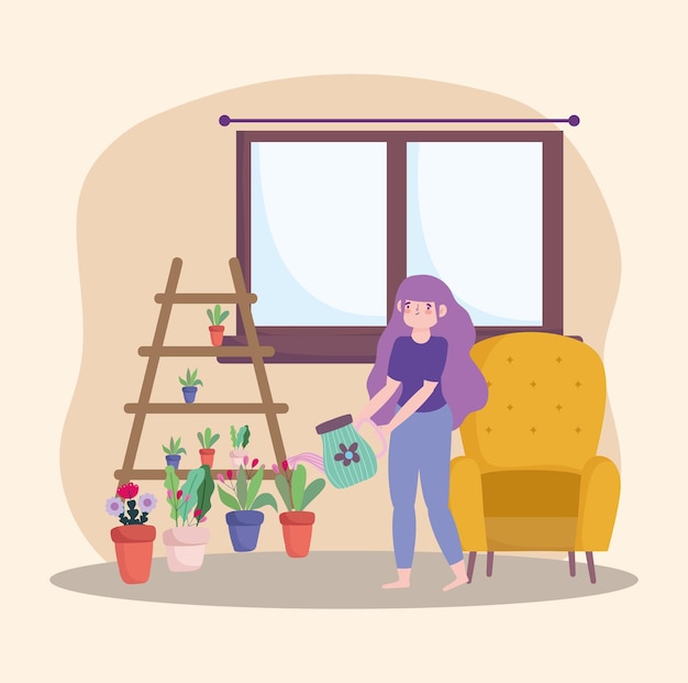 Plantas que cuidam de meninas