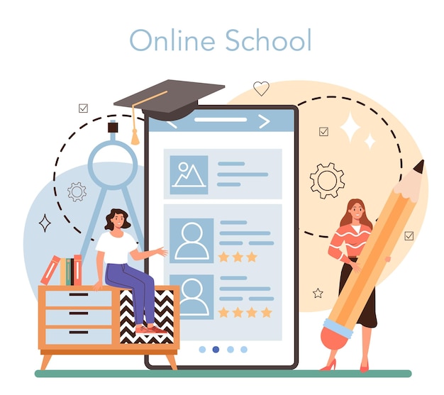 Plataforma ou serviço online de designer industrial Artista criando ambiente e objeto tecnológico Usabilidade do produto Escola online Ilustração vetorial plana