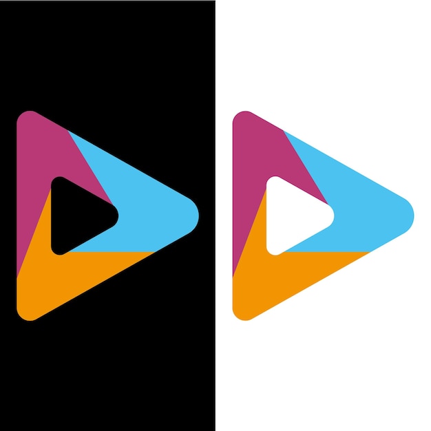 Play Vector Logo Play Store Logo Multimédia Template de ícone de vetor