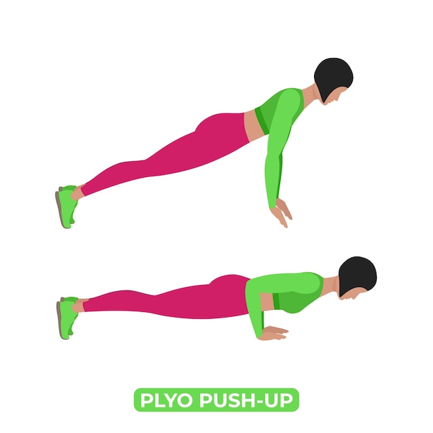 Plyo pushup exercício mulheres