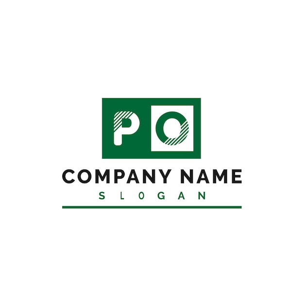 PO Letter Logo Design PO letter logo Vector Ilustração Vector
