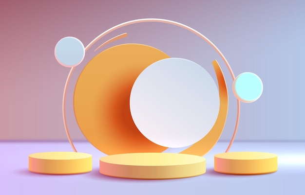 Pódio minimalista com iluminação cena de pódio de palco com vetor de fundo de elemento de decoração de prêmio