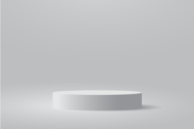 Pódio minimalista e cena com renderização em vetor 3d