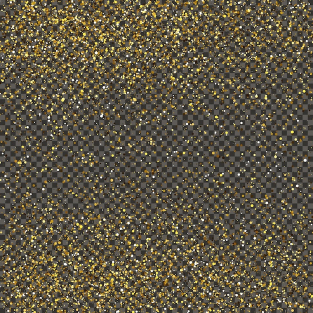 Poeira dourada brilhante sobre um fundo transparente cinza poeira com efeito de brilhante dourado e espaço vazio para o seu texto ilustração vetorial