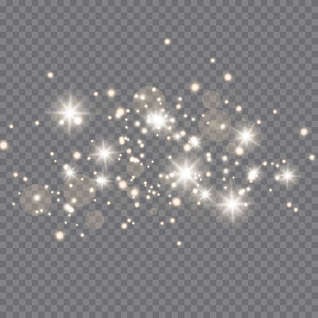 Poeira estelar brilhante, efeito de luz