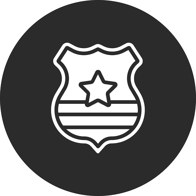 Vetor police badge vector icon illustration of crime and law iconset