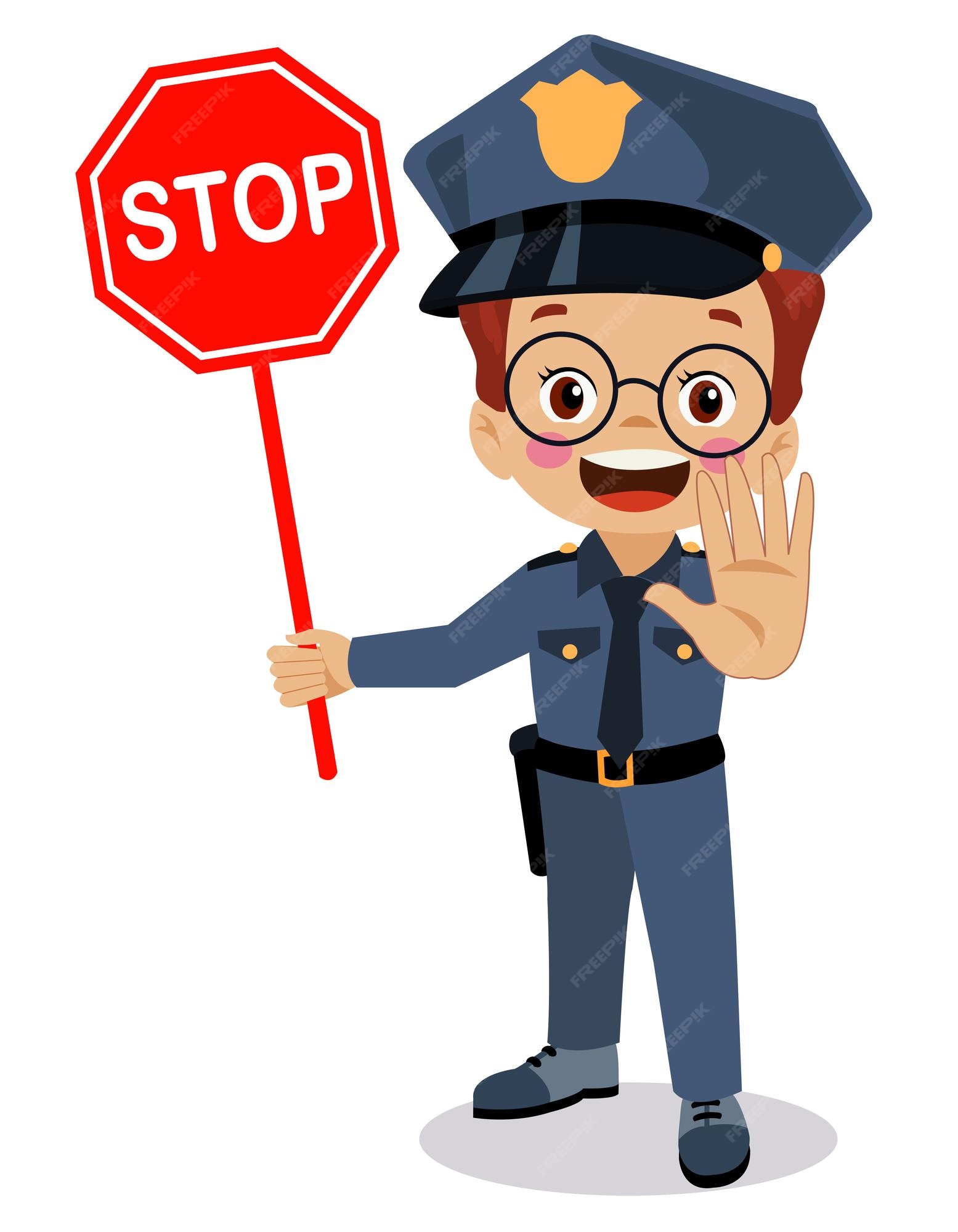 Policial Fazendo Um Sinal De Pare Vetor Premium policial-fazendo-um-sinal-de-pare-vetor-premium