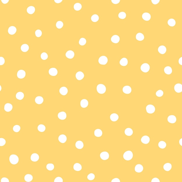 Polka dot seamless pattern Cute Confetti Círculos desenhados à mão abstratamente dispostos