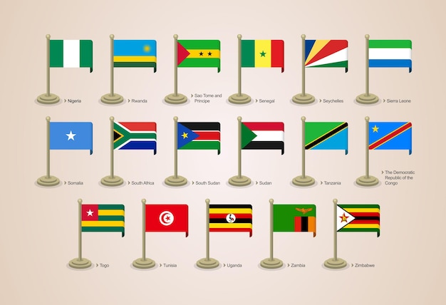 Pólo bandeira fofa e atraente de países africanos parte 04