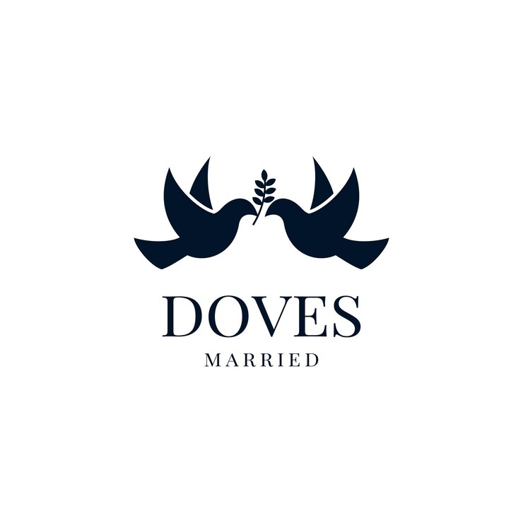 Pombo Pombo Pássaro Casal Animal Logo Design Inspiração