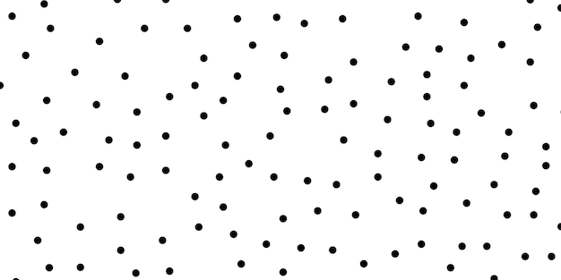 Vetor pontos aleatórios pretos polka dot padrão sem emenda de fundo textura vintage