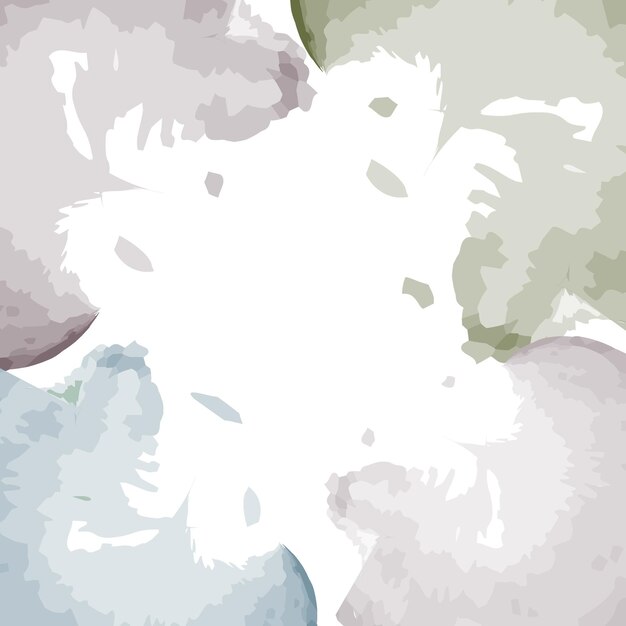 Pontos coloridos abstratos em tons suaves de inverno na moda em uma forma de aquarela Isolar