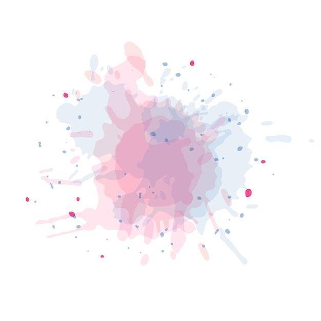 Vetor pontos e pontos de tinta colorida gotas e salpicos de tinta líquida ilustração em vetor de aquarela grunge