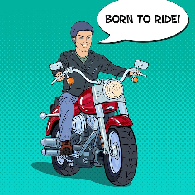 Vetores de Homem Barbudo Andando De Moto Visão Lateral Do Personagem  Motoqueiro Masculino Dirigindo Vermelho Chopper Estilo Desenho Animado  Ilustração Vetor e mais imagens de Motocicleta - iStock