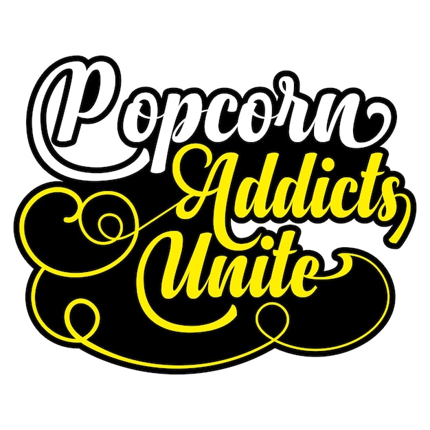 Popcorn day tipografia design de camiseta