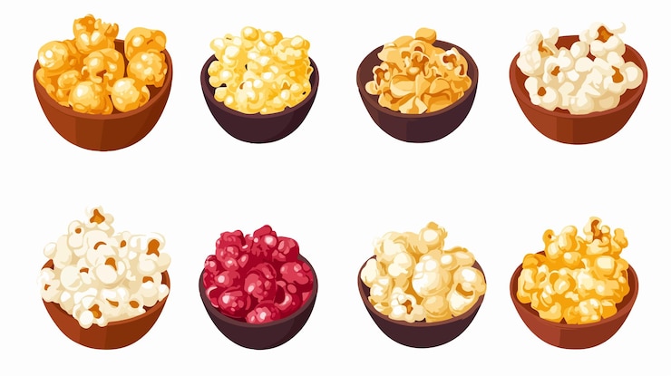 Vetor popcorn snack food icon vector ilustração gráfica