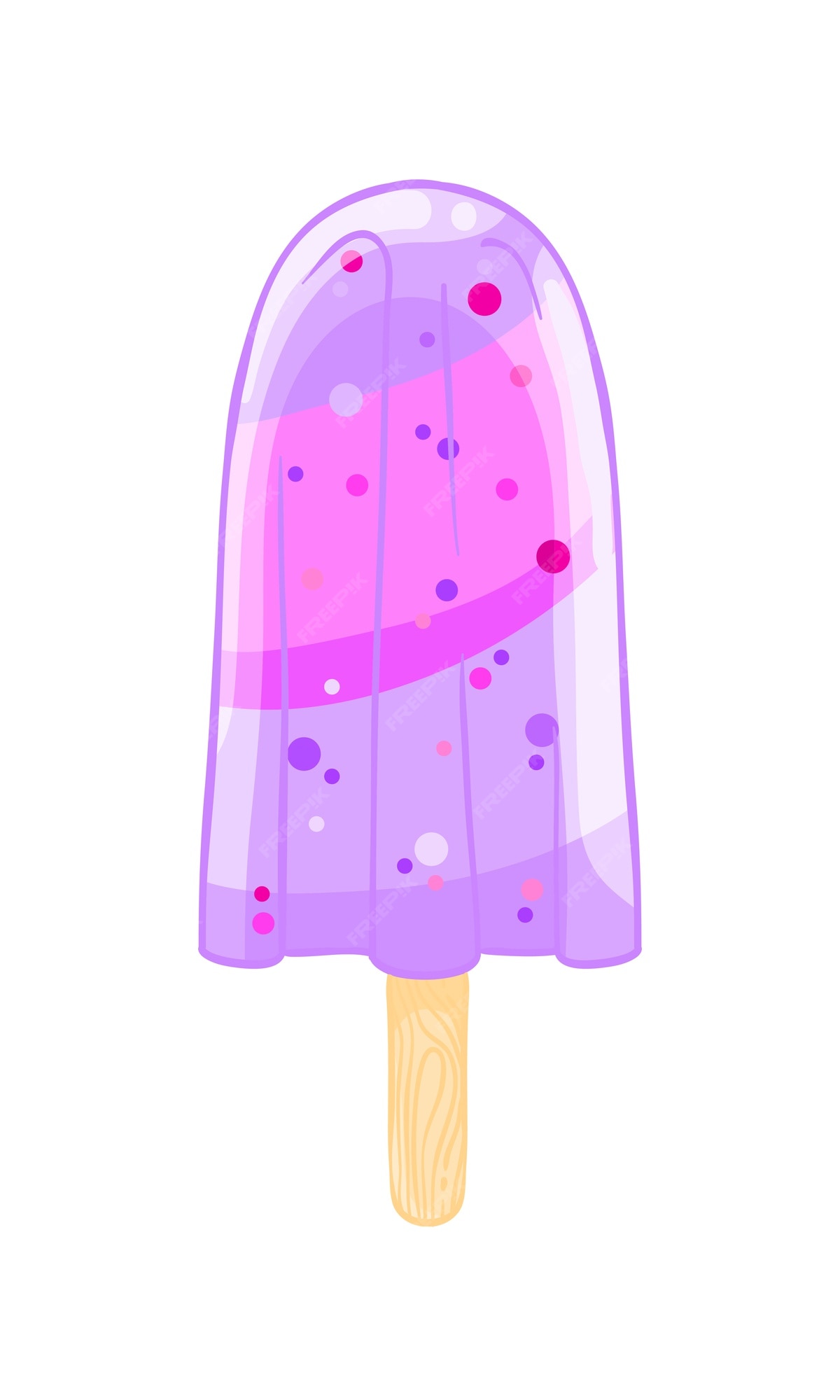 Jogo de desenhos animados de três popsicles legais. sorvete doce