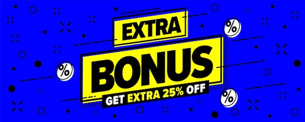 Porcentagem de oferta de banner de venda de bônus extra