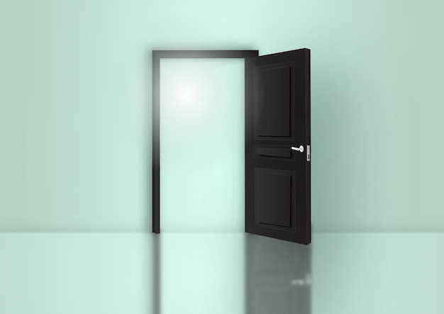 porta preta 3d