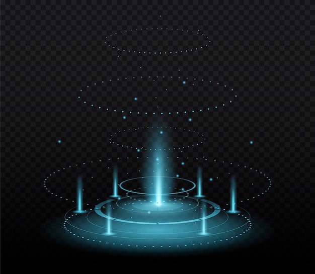 Portal azul mágico