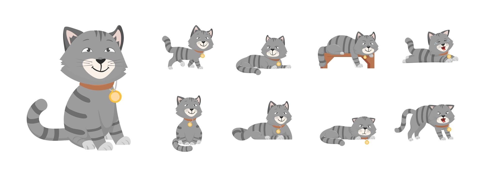 Comportamento Do Gato. Poses Felinas, Personagens De Gatos De Desenho  Animado Emoções Engraçadas, Medo Gatinho Laranja Assustado Animal De  Estimação Cautelosamente Posar E Linguagem Corporal, Feliz Brincalhão  Animais De Estimação Ilustração Vetorial