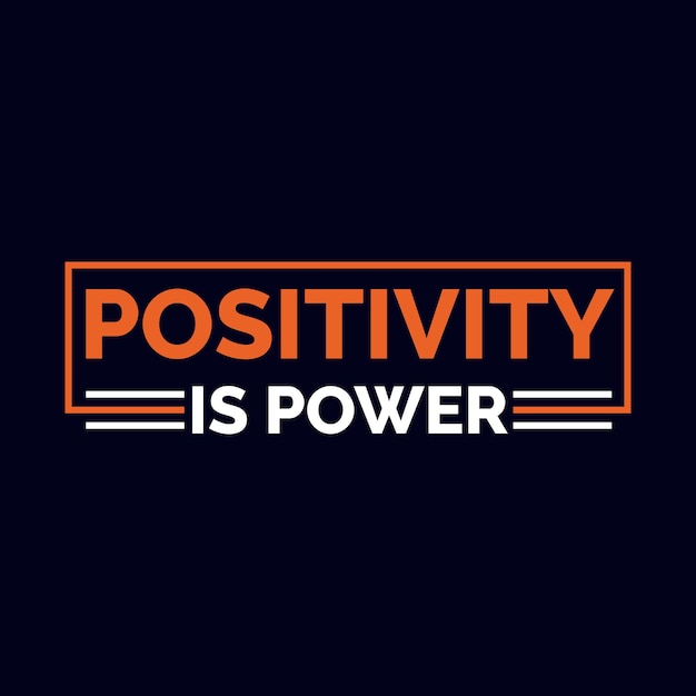 Vetor positividade é design de tipografia de camiseta de poder