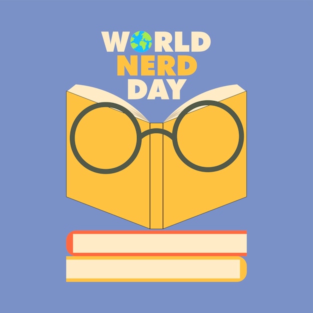 Vetor post, banner e pôster de mídia social vetorial de design do dia mundial do nerd