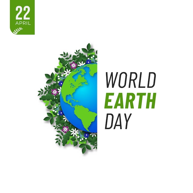 Post de mídia social do Dia Mundial da Terra