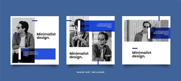 Post de mídia social em estilo minimalista