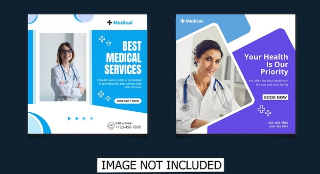 Post de mídia social médica ou de saúde