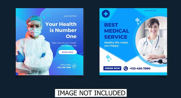 Post de mídia social médica ou de saúde