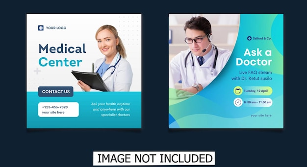 Post de mídia social médica ou de saúde