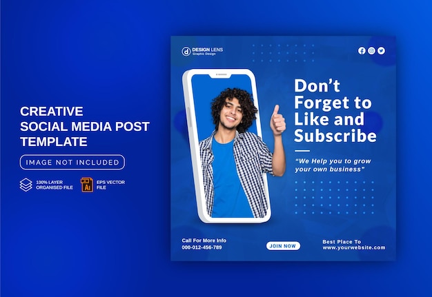 Vetor postagem ao vivo de mídia social de conceito exclusivo para estratégias de promoção de marketing digital cover template