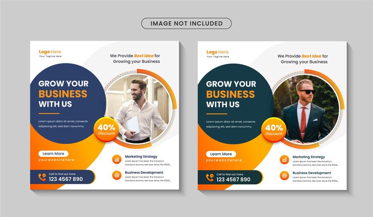 Postagem de instagram de promoção de negócios corporativos ou mídia social modelo de banner da web vetor premium