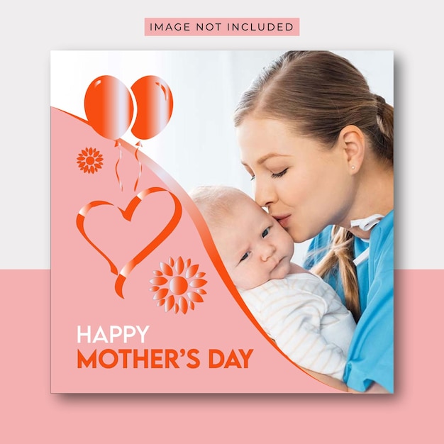 Postagem de mídia social para o dia das mães