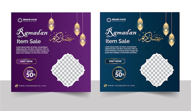 Postagem de mídia social realista do ramadan kareem para muçulmanos