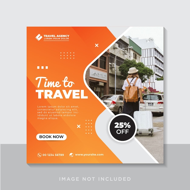 Postagem de venda de viagens no Instagram