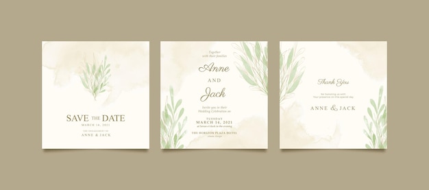 Postagem elegante em aquarela para casamento