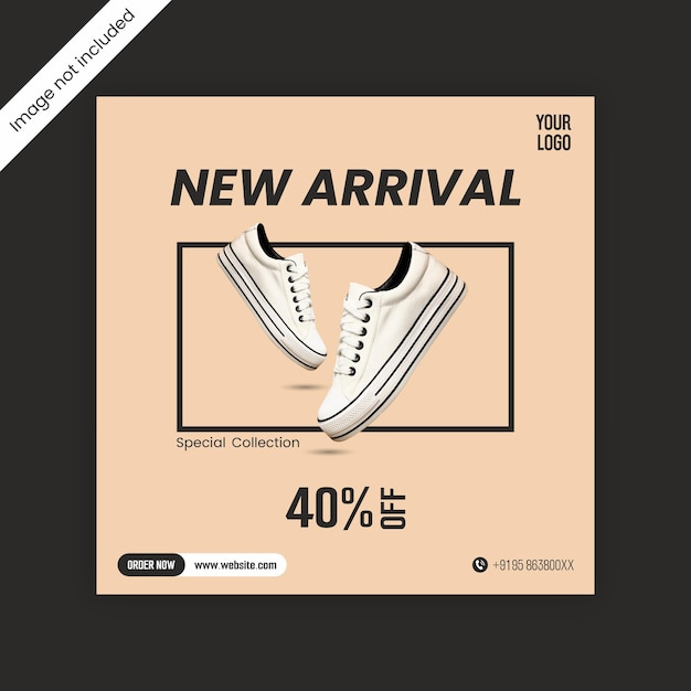 Postagem nas redes sociais da new arrival shoes