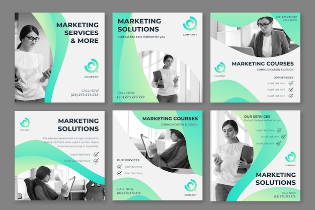 Postagens de marketing de negócios no Instagram