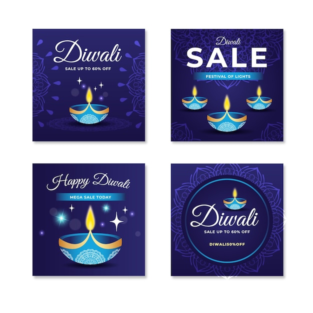 Postagens do instagram de promoção de diwali