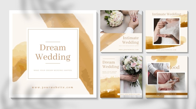Postagens mínimas de casamento no Instagram