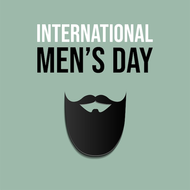 Postard de corte de papel do dia internacional dos homens