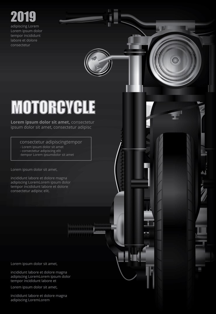 Vetor poster chopper motorcycle isolado ilustração vetorial