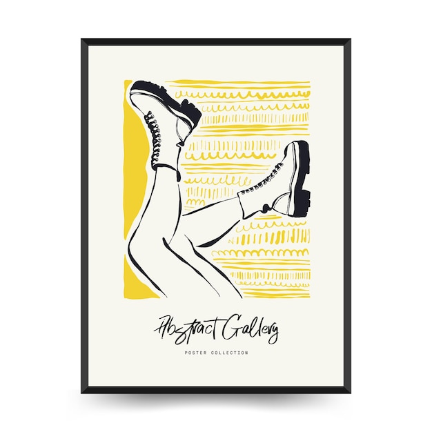 Pôster de arte moderna Conjunto abstrato Matisse Estética Moderna Decoração Boho Ilustração minimalista