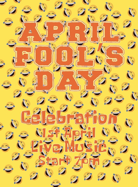 Poster de cartaz de festa do dia dos tolos de abril ou design de postagem de mídia social
